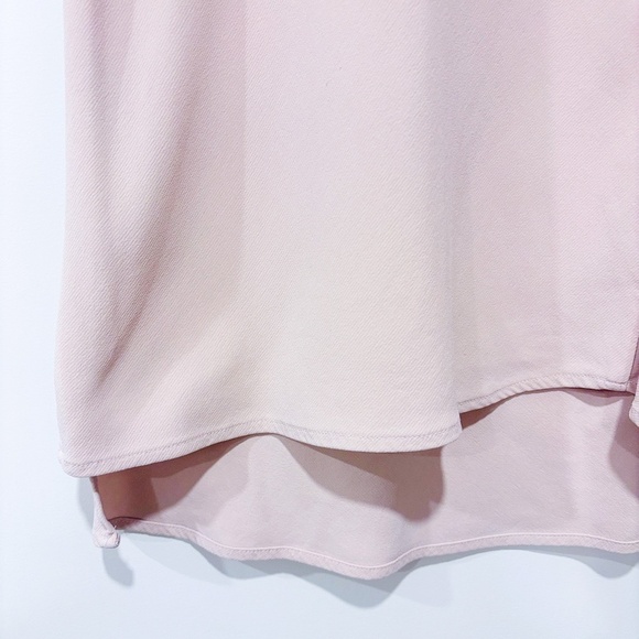 JUDITH & CHARLES Light pink silk sleeveless blouse with ruffle detail | Medium * - Picture 6 of 8